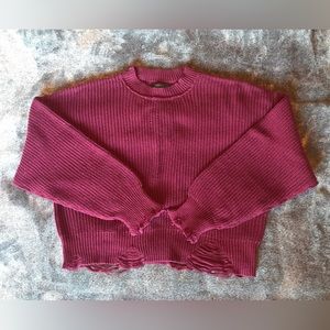 Cropped Crewneck Sweater